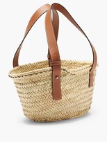 Thumbnail for your product : LOEWE PAULA'S IBIZA Small Raffia Basket Bag - Blue Multi