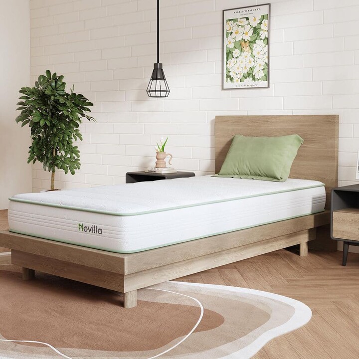 Novilla Queen Medium Gel Memory Foam Hybrid Mattress 6 in. Bed-in-a-Box Mattress