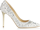 Thumbnail for your product : Jimmy Choo Trina Chalk Nappa Pointy Toe Pumps with Crystals