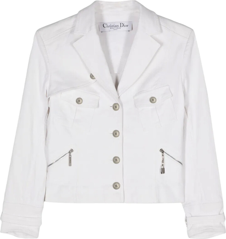 Christian Dior Pre-Owned 2010s Cropped Denim Jacket