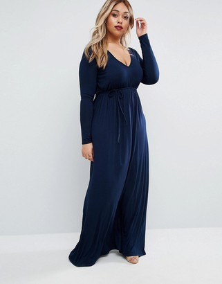 Club L Plus Essentials Maxi Dress With Long Sleeves