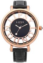 Thumbnail for your product : Lipsy Ladies Black Strap Watch with Black Dial