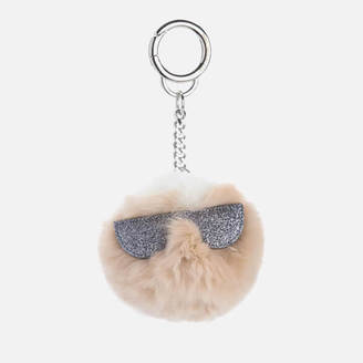 Karl Lagerfeld Paris Women's K/Kocktail Fur Keychain - Seashell