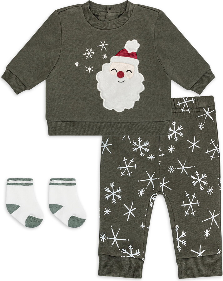 Petit Lem Baby Boy Three-Piece Sweatshirt Set (3M-24M)