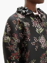 Thumbnail for your product : Giambattista Valli Beaded Single-breasted Floral Jacquard Coat - Black Multi