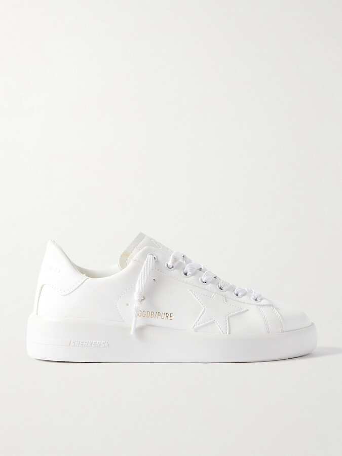 Golden Goose Purestar Faux Leather Sneakers - White