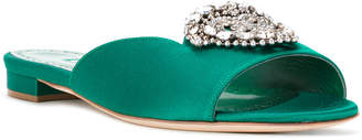 Manolo Blahnik embellished brooch sandals