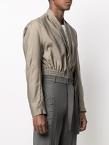 Thumbnail for your product : Vejas Smocked Waist Cropped Jacket