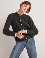Thumbnail for your product : Boden Ribbed Gold Button Cardigan