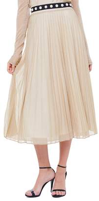 Juicy Couture Lurex Jersey Pleated Skirt