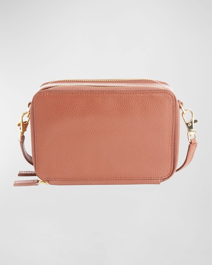 ROYCE New York Monogrammed Leather Crossbody Bag