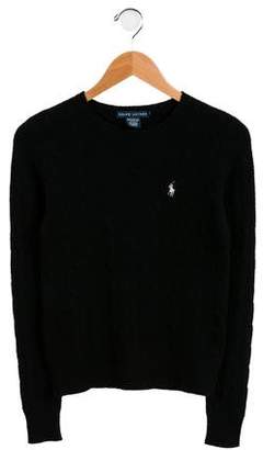 Ralph Lauren Girls' Wool Logo Sweater