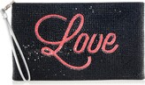 Thumbnail for your product : Judith Leiber Love Crystal Embellished Zip Clutch