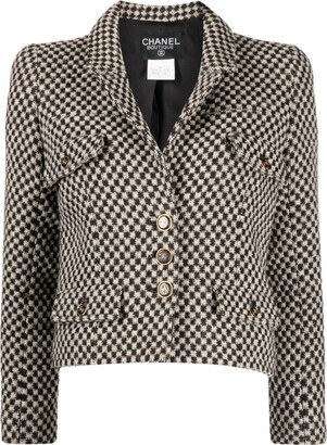 Chanel Pre Owned 1998 Woven Checked Blazer - ShopStyle