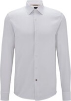 Thumbnail for your product : HUGO BOSS Casual-fit shirt in cotton with signature-stripe underplacket