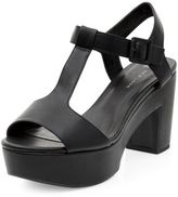 Thumbnail for your product : New Look Wide Fit Black T-Bar Strap Block Heels