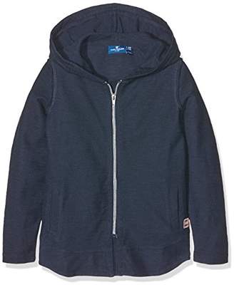Tom Tailor Girl's Longer Sweatjacket Sweatshirt, (Black iris Blue 6740)