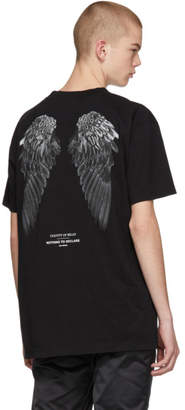 Marcelo Burlon County of Milan Black Heart Wings T-Shirt