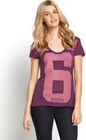 Thumbnail for your product : Superdry Osaka Big 6 Tee - Aubergine
