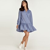 Thumbnail for your product : Conquista Women's Blue Denim Style Embroidered Dress With Buttons