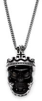 Thumbnail for your product : King Baby Studio Black Agate & Sterling Silver Skull Pendant Necklace