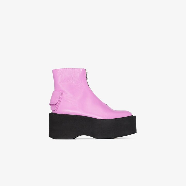 platform rubber boots