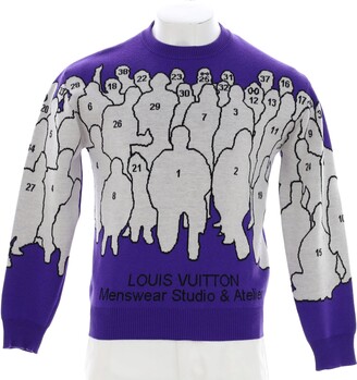 Louis Vuitton Men's Pencil Effect Crewneck Sweatshirt