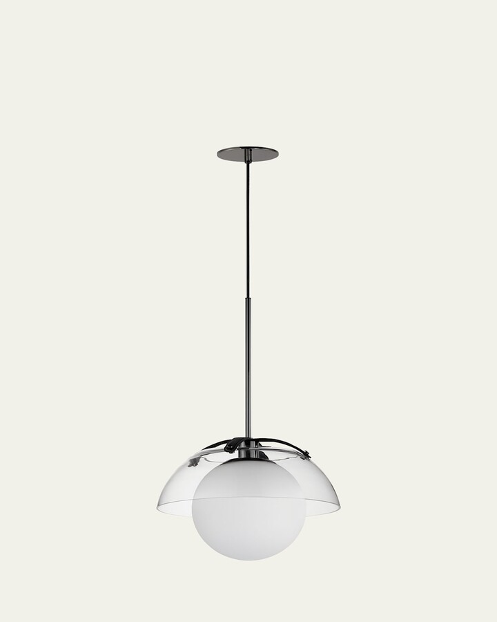Studio M Mat Sanders design from Domain 14" Pendant Clear/Black Nickel