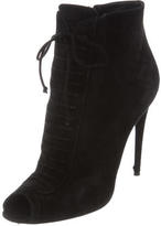 Thumbnail for your product : Tom Ford Suede Peep-Toe Booties