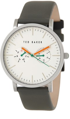Ted Baker Men's Quartz Analog Leather Strap Watch