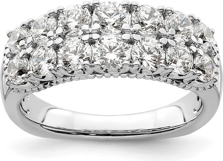 Diamond2Deal 14k White Gold Lab Grown Diamond Wedding Band Ring 1.62Ct Clarity- VS Color- G-H