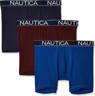 Underwear & Boxers  Nautica Mens Cotton Stretch Boxer Briefs, 3