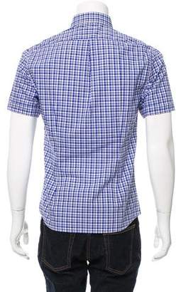 Brunello Cucinelli Woven Plaid Button-Up Shirt