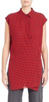 Thumbnail for your product : Alexander Wang Point Collar Checked Top