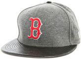 Thumbnail for your product : New Era Boston Jersey Leather Strapback Cap