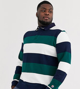 Thumbnail for your product : Topman Big & Tall rugby in teal stripe