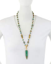 Thumbnail for your product : Devon Leigh Turquoise & Jade Beaded Pendant Necklace