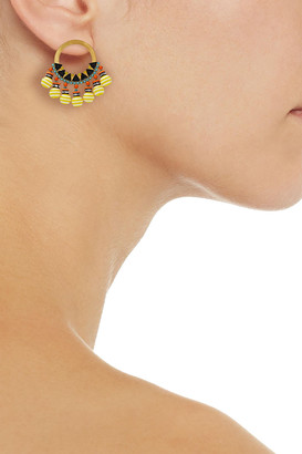 Elizabeth Cole 24-karat Gold-plated, Bead And Swarovski Crystal Earrings