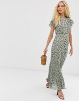 Thumbnail for your product : And other stories & ruffled maxi dress in green floral print