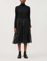 Thumbnail for your product : Renli Su Turtleneck relaxed-fit wool-blend midi dress