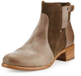 Thumbnail for your product : Alberto Fermani Viola Leather & Suede Bootie, Forged Iron