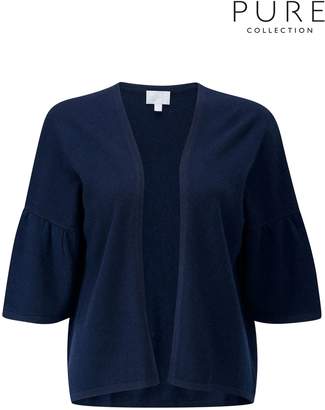 Next Womens Pure Collection Blue Cashmere Relaxed Shrug
