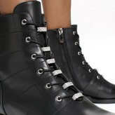 Thumbnail for your product : Daniel Sace Black Leather Diamante Ankle Boots