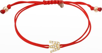 Zoe Lev Jewelry 14K Gold Diamond Initial Fortune Bracelet, A to Z