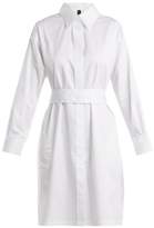 Thumbnail for your product : Norma Kamali Belted Cotton Poplin Shirtdress - Womens - White
