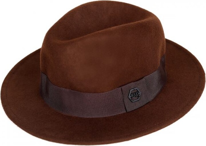David Wej Men's Wool Fedora Hat Brown ShopStyle