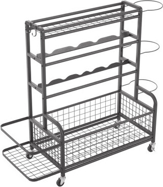 Metal 4 Storage Unit For All Sports - , Yoga Mat, Tennis Racket, Gear