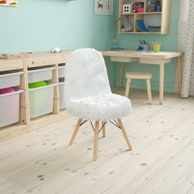 Ibhidh Kids Shaggy Dog Accent Chair - Desk Chair - Playroom Chair