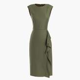 Thumbnail for your product : J.Crew Petite ruffle sheath in Super 120s wool