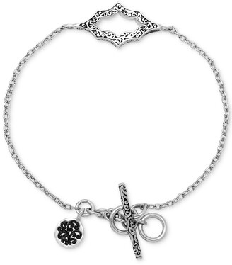 Lois Hill Filigree Cut-Out Toggle Bracelet in Sterling Silver